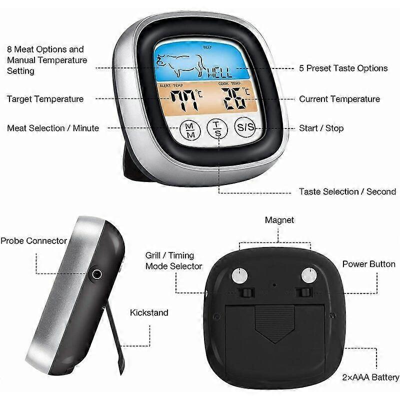 High-Precision Instant-Read Digital Meat Thermometer for Fast Cooking