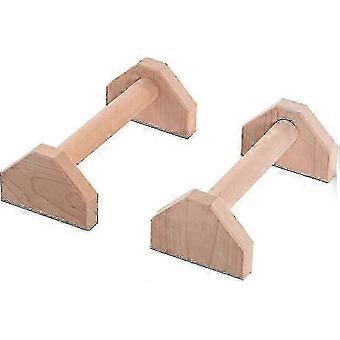 Wooden Push Up Bars compatible with Handstand Training and Home Fitness Workout