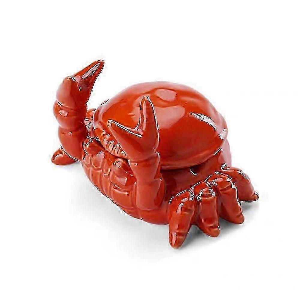 Ceramic Crab Ashtray With Lid