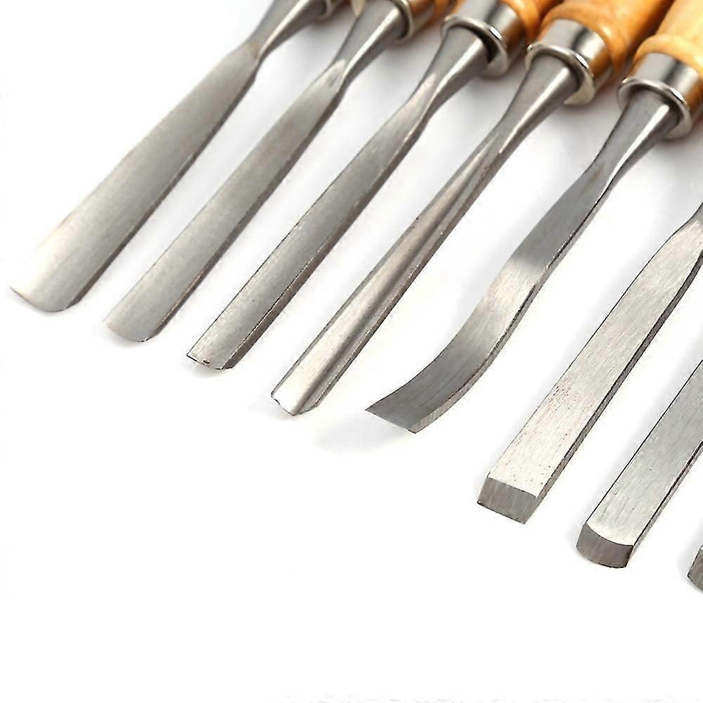 12pcs Wood Carving Hand Chisel Set Woodworking Lathe Gouges