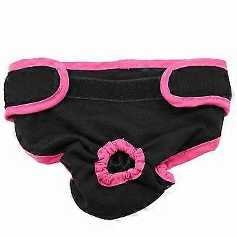Dog Polyester Pants Puppy Underwear Female Physiological Pants Pet Sanitary Diaper (Black L) SO-WHBYV