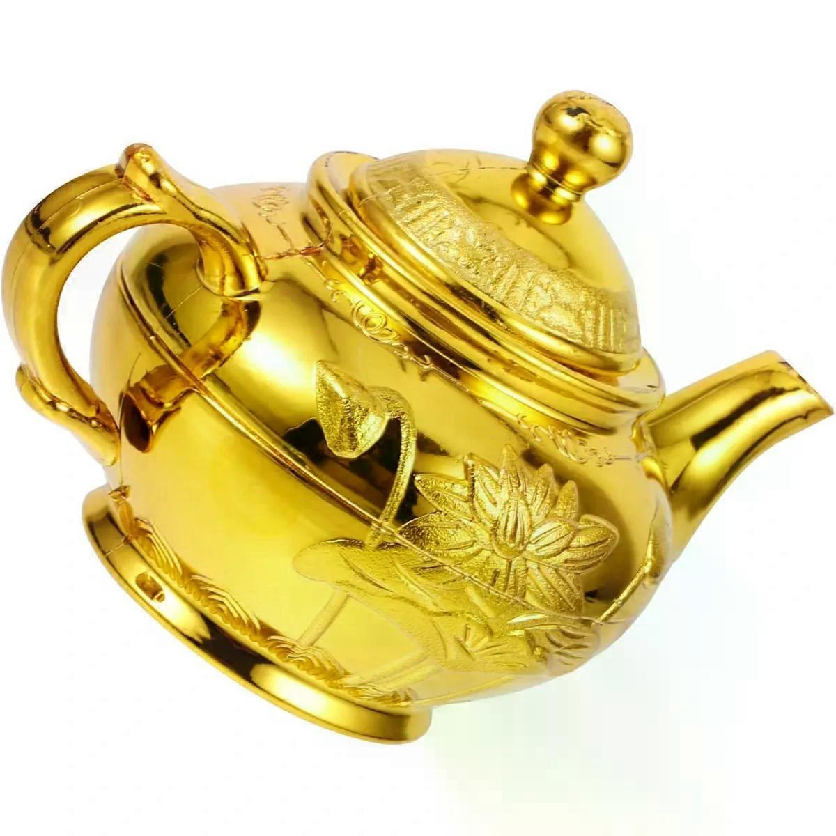 Offering Teapot 220ml Golden Plastic Chinese Style