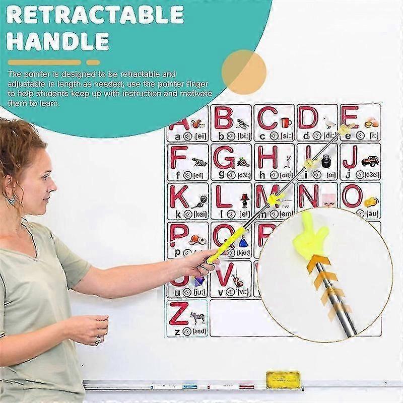 4 bâtonnets télescopiques rétractables pour pointer et enseigner.