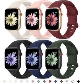 Silicone Band for Apple Watch Series 12 46mm (6-Pack)