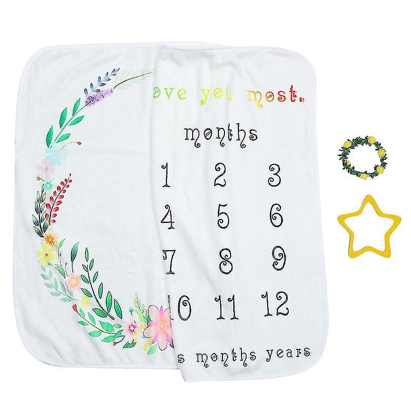 102X70x0.5cm 2 Studio Backgrounds Baby Photo Props Background Flannel Milestone Blanket F