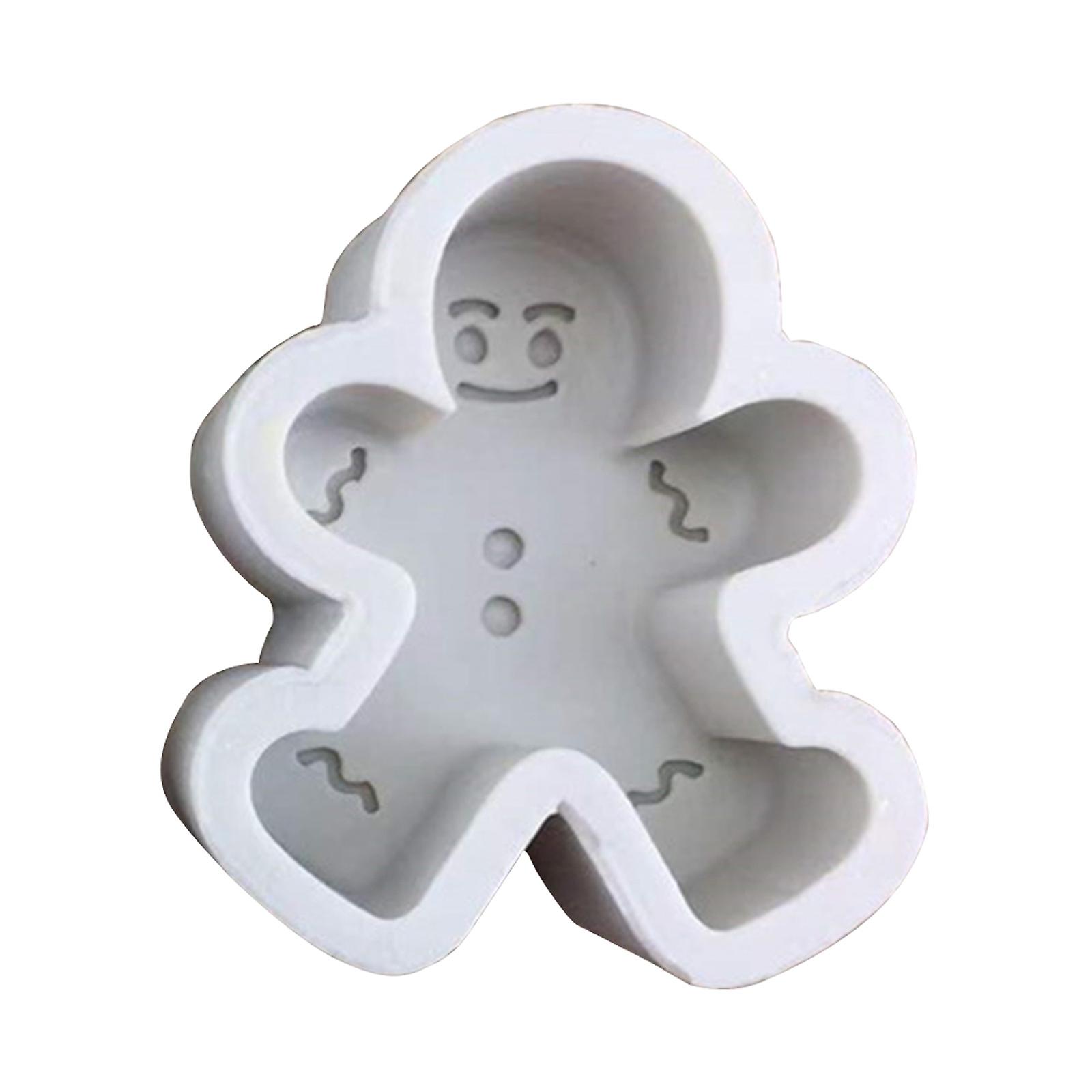 Christmas Tree Gingerbread Man Shape Mold Silicone Craft Cake Clay Decorating
