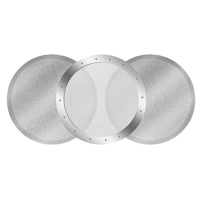 3 Pack Metal Filter Mesh Compatible Aeropress Maker, Silver