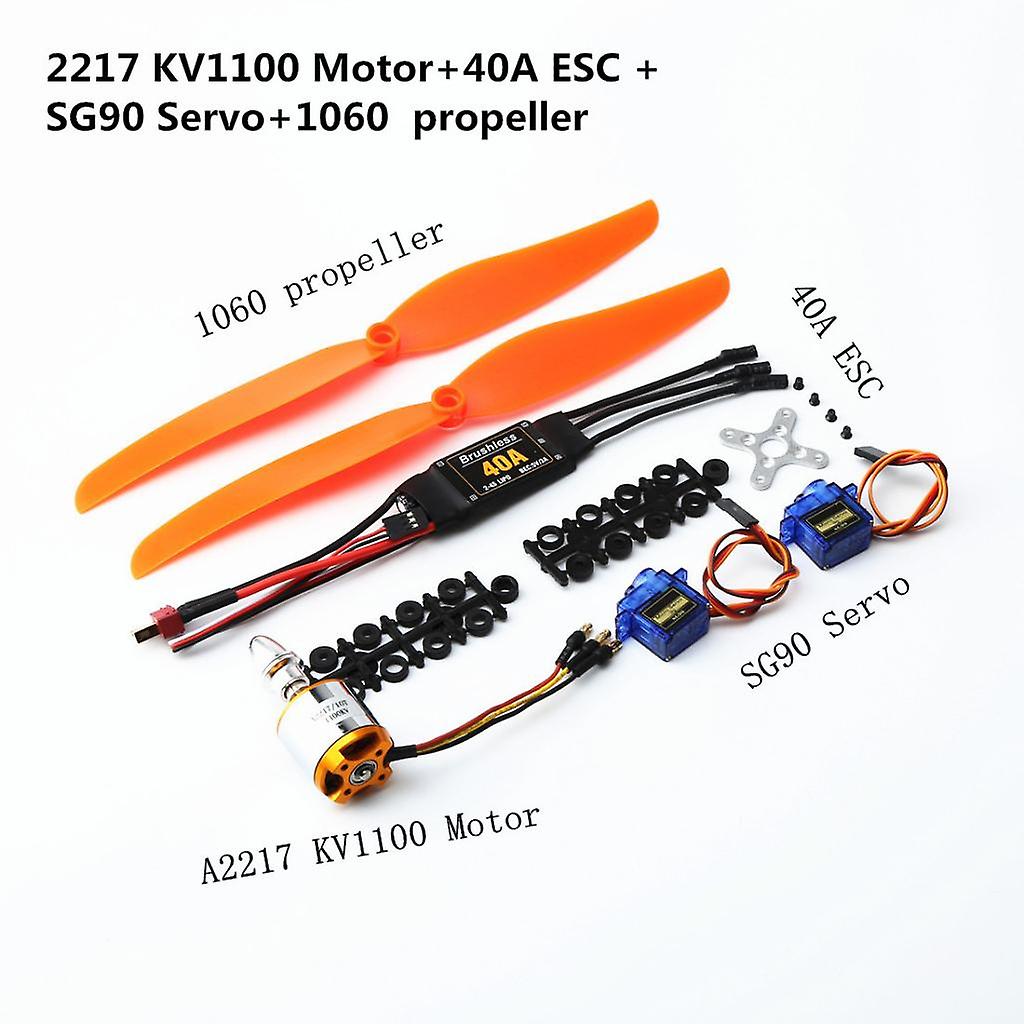 2217 KV1100 Brushless Motor +40A ESC + Propeller + Servo For RC Aircraft