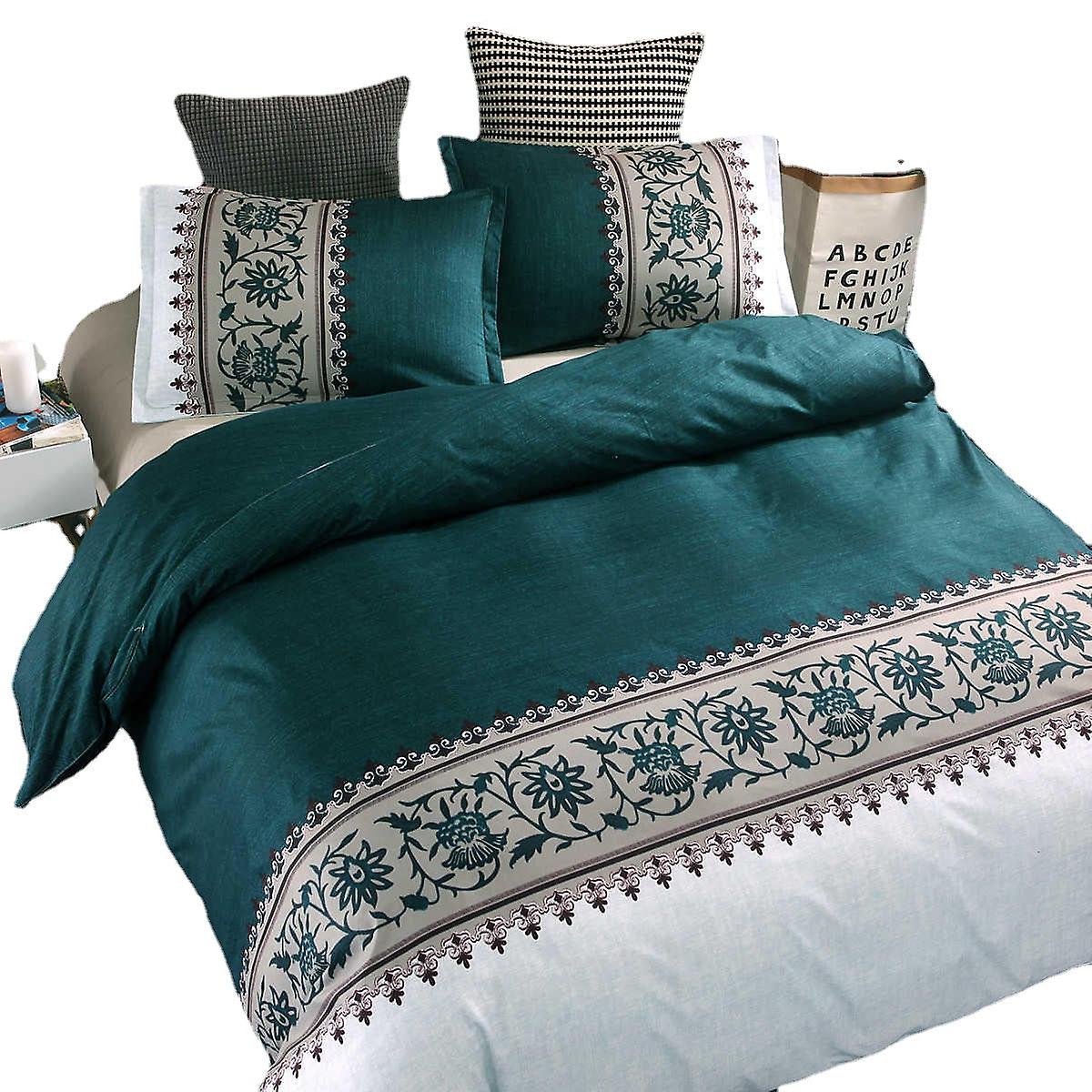 3-Piece Queen Size Bedding Set - Simple Style Quilt Cover & Pillowcases