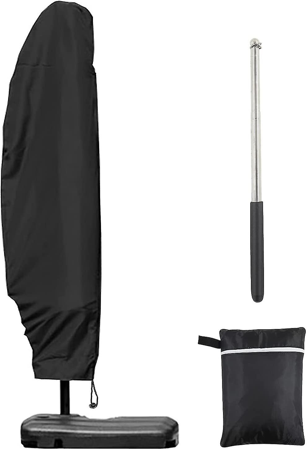 Parasol Cover 3m 4m With Zipper 14m Long With Telescopic Pole 280x30/80/45cm