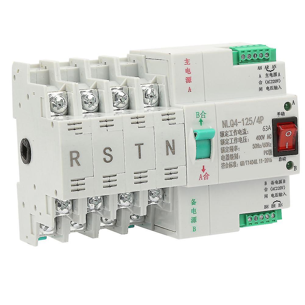 Ac 400v 4p 63/80/100a Dual Power Automatic Transfer Toggle Switch(63a)