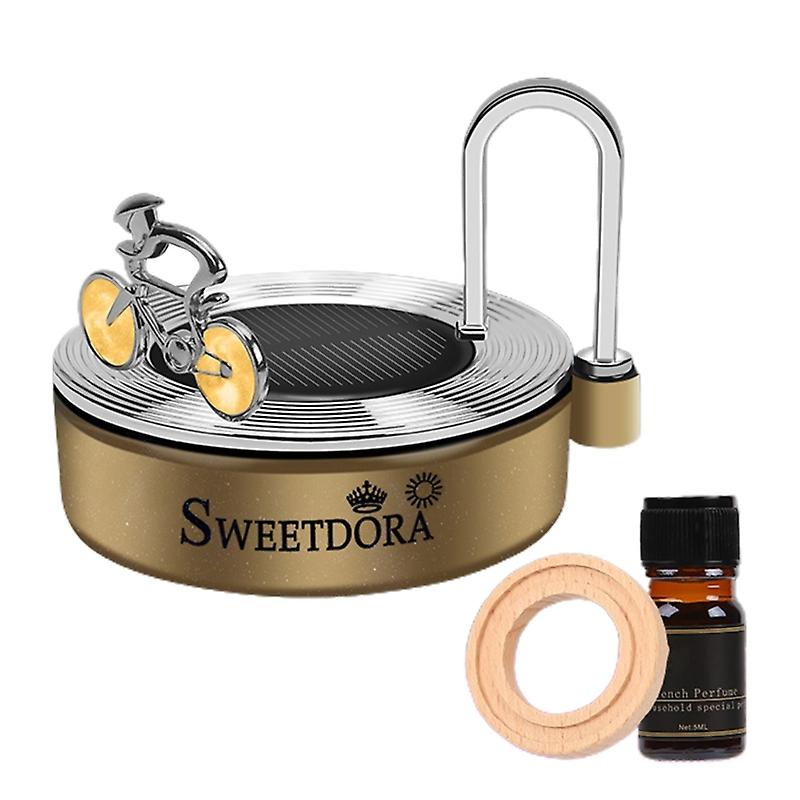 Auto Air Freshener Solar Energy Rotating Car Essential Oil  Diffuser