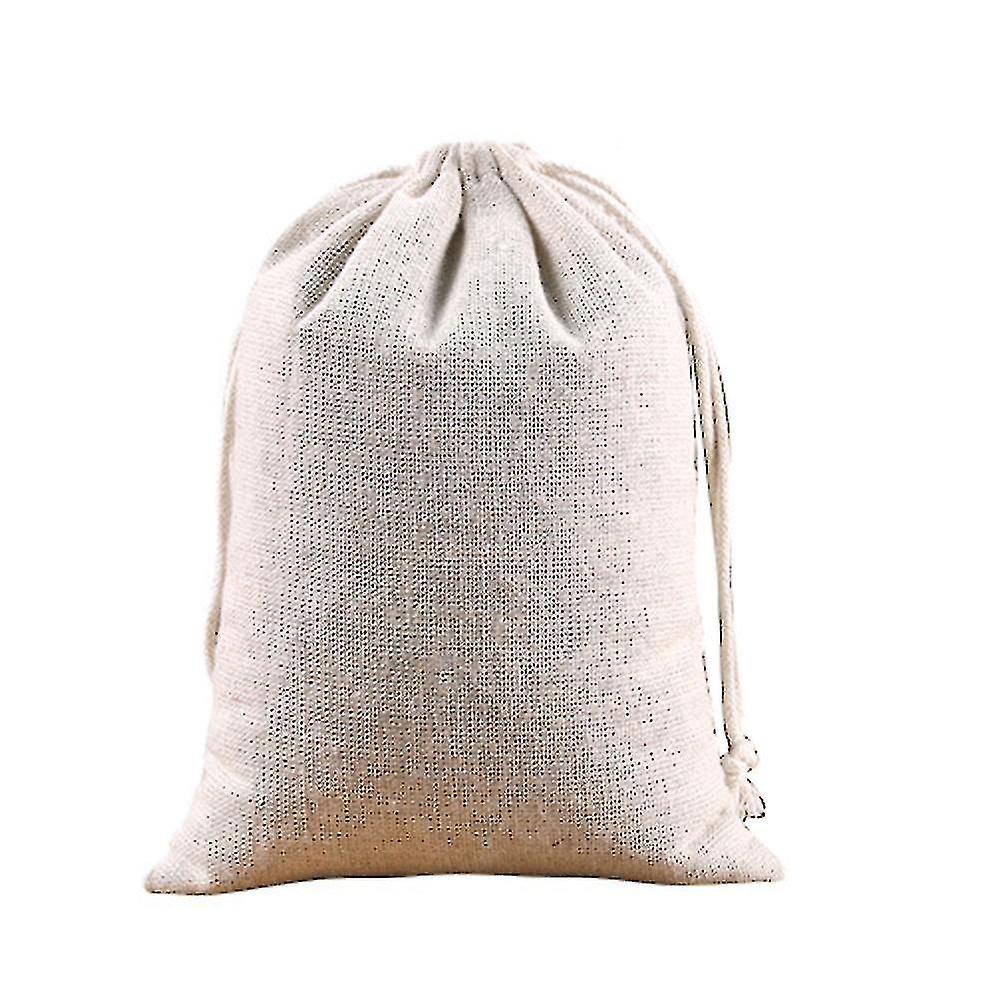 50stk musselin poser snor bomull poser, økologisk bomull stoff poser -8 * 10cm