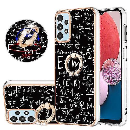 Pentru Samsung Galaxy A32 5G / M32 5G galvanizare Dual-side Imd Phone Case cu suport inel (zâmbet)