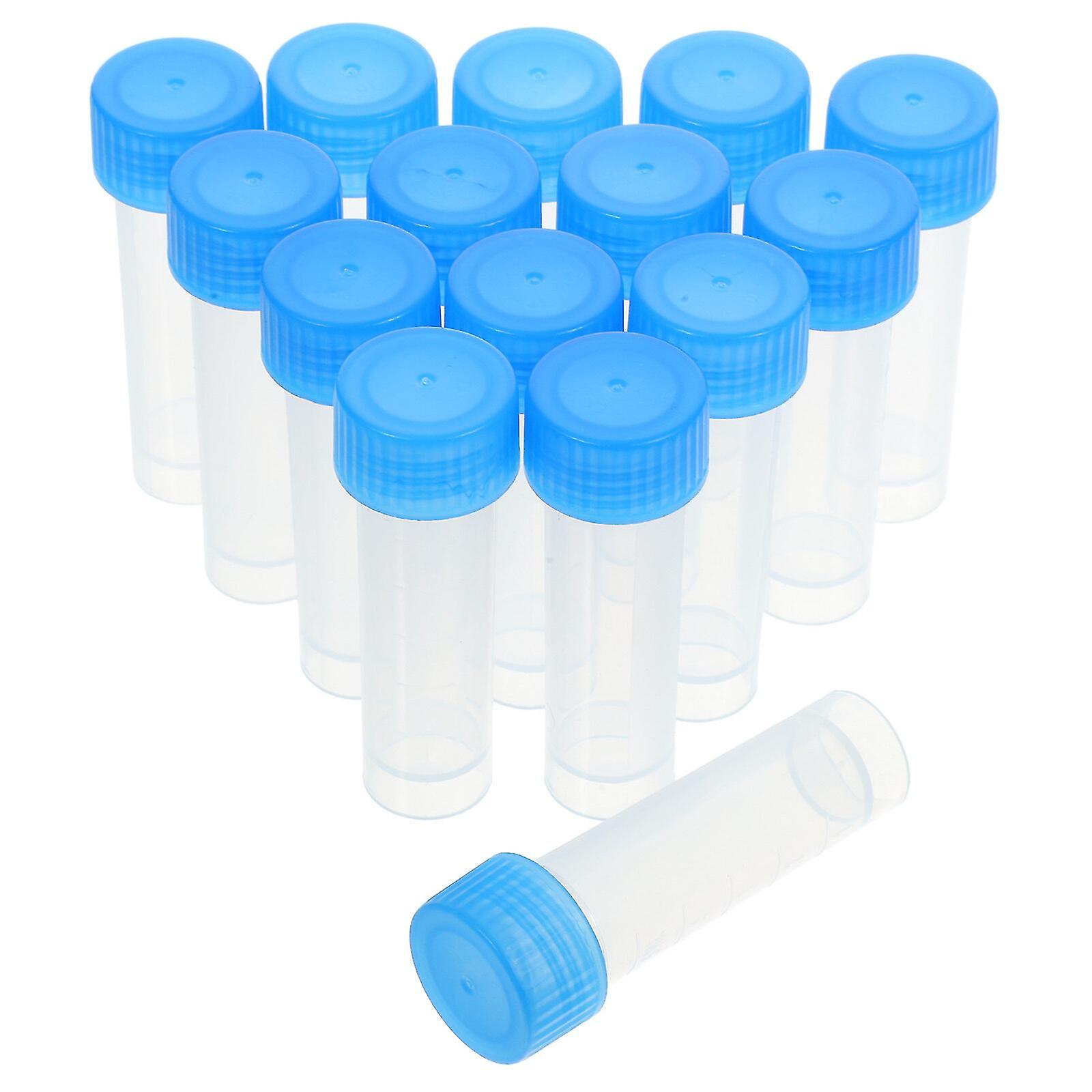 40 Pcs Flat Wisking Tool Plastic Test Tubes Cosmetic Tubes Empty Science Test Tube Lab Freezing Tubes
