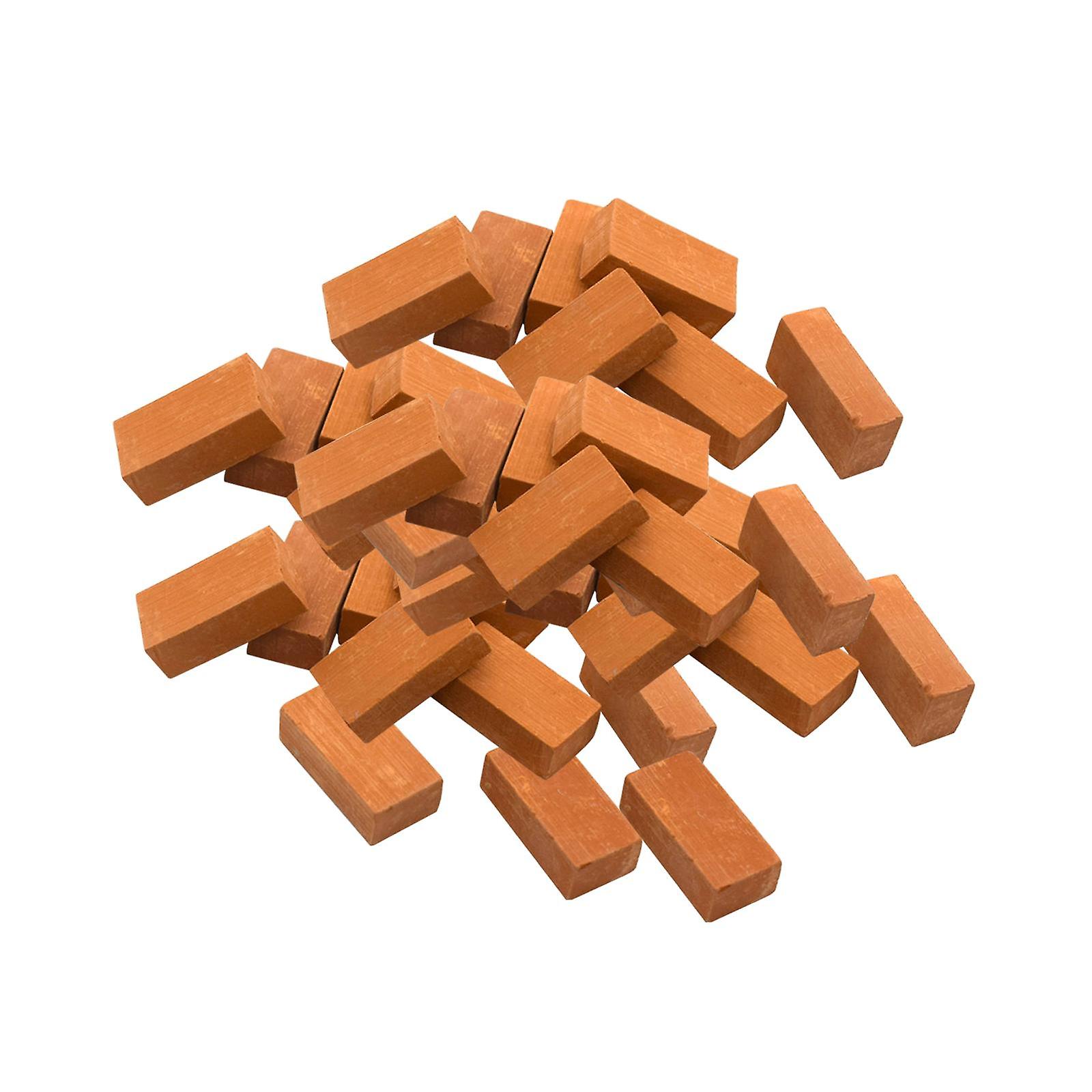طوب صغير بلاط السقف دمية ديكور DIY ديكور للمشهد بناء Accs 50pcs الطوب الأحمر