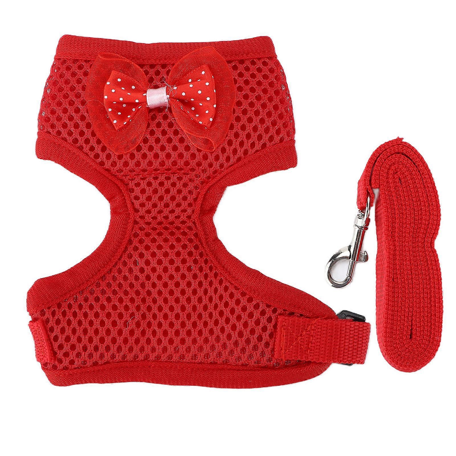 Adjustable Chicken Harness and Leash Comfortable Breathable Hen Pet Vest for Roosters and Hens Medium Red