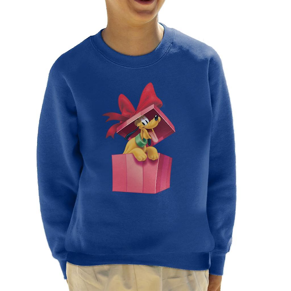 Disney Pluto Christmas Present Kid's Sweatshirt