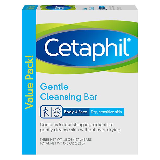 Cetaphil Gentle Cleansing Bars 3-4.5 Oz. Pack
