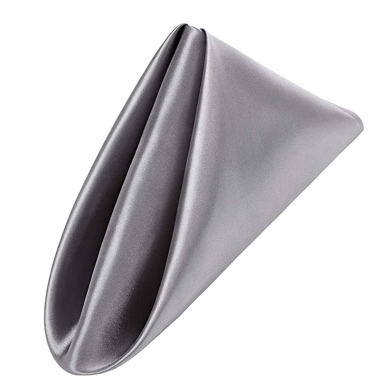 Dinner Napkin Soft Texture Comfortable Touch Elegant Satin Dining Room Table Decorating Lunch Napkin