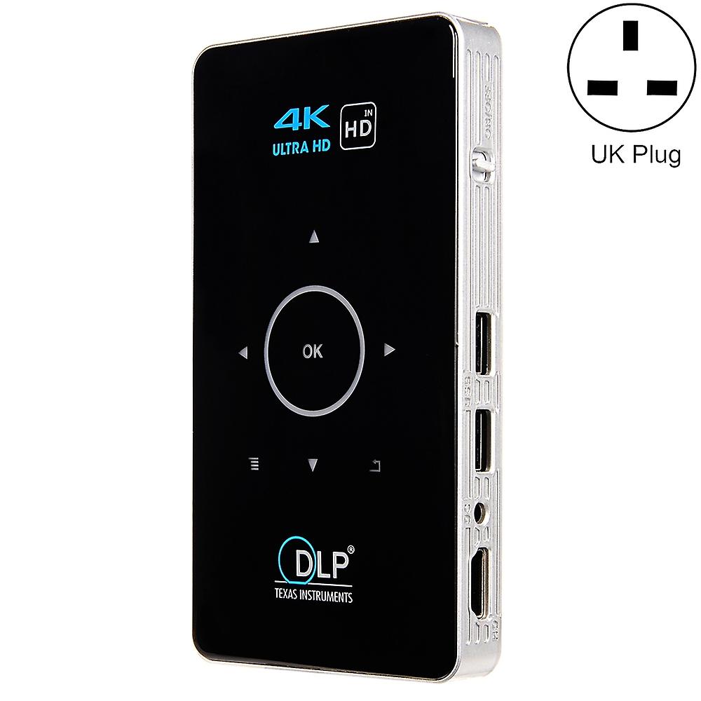 HD Mini Projector， UK Plug (Black) UK Plug (Black)