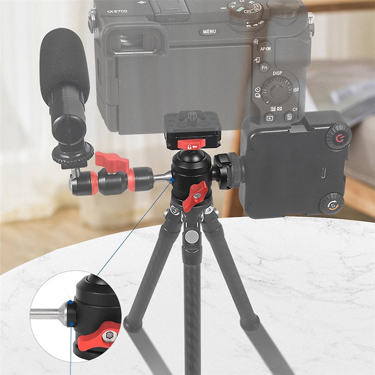 Universal SLR Photography Quick-Release Quick-Install 1/4 Spherical Head Rotating 360 Panoramic Cam