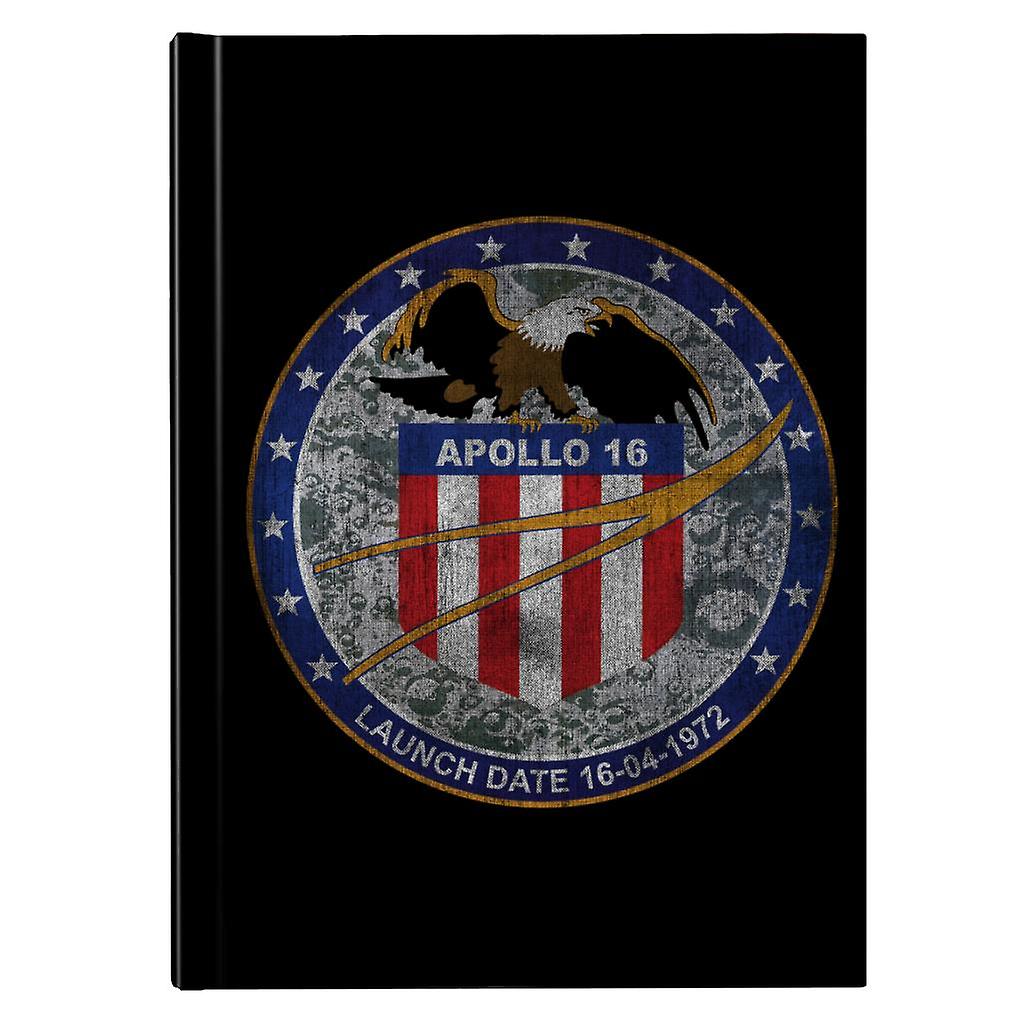 NASA Apollo 16 Mission Badge Distressed Hardback Journal