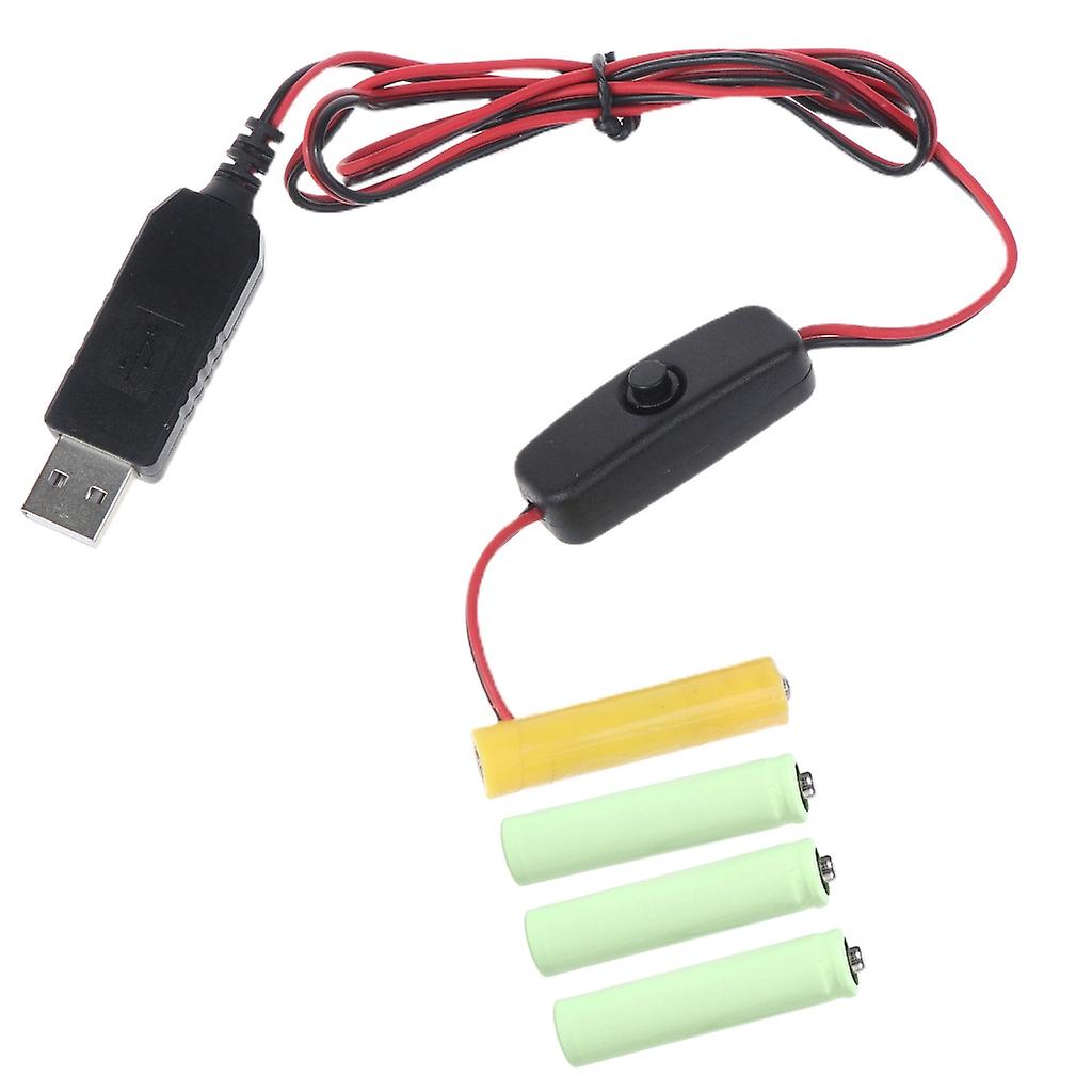 AAA Battery Eliminators USB Power Supply Cable Replace 4x 1.5V AAA Batteries