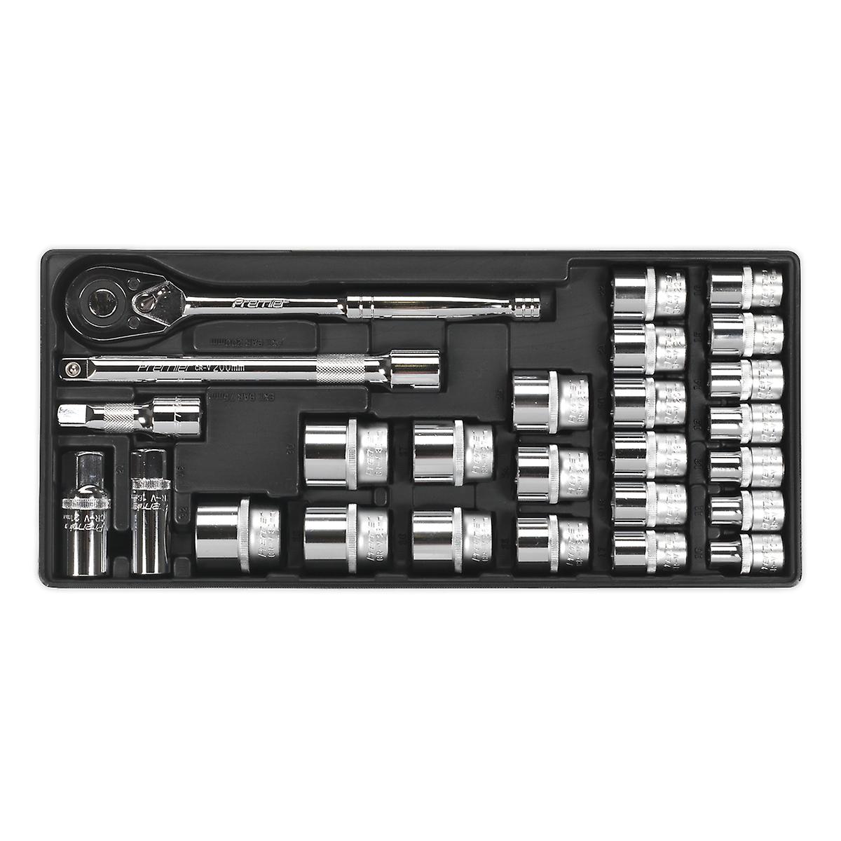 Sealey Tbt21 Tool Tray With Socket Set 26Pc 1/2Sq Drive