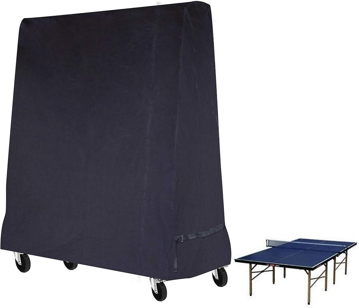 Ping-Pong Table Cover (Table Tennis) Waterproof for Indoor and Outdoor Use, Black, 185 x 70 x 165 cm