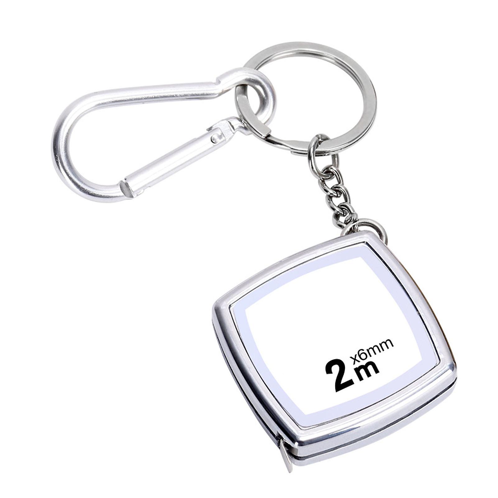 Mini mètre ruban avec porte-clés, ruban rétractable en acier, mètre ruban portable de 2 mètres