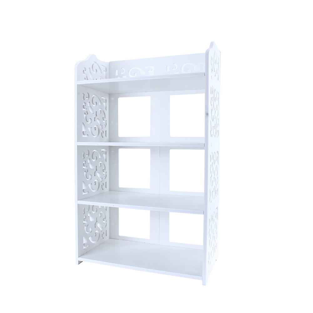 4 Tiers White Hollow Out Shoe Rack Stand Storage Organiser Shelf