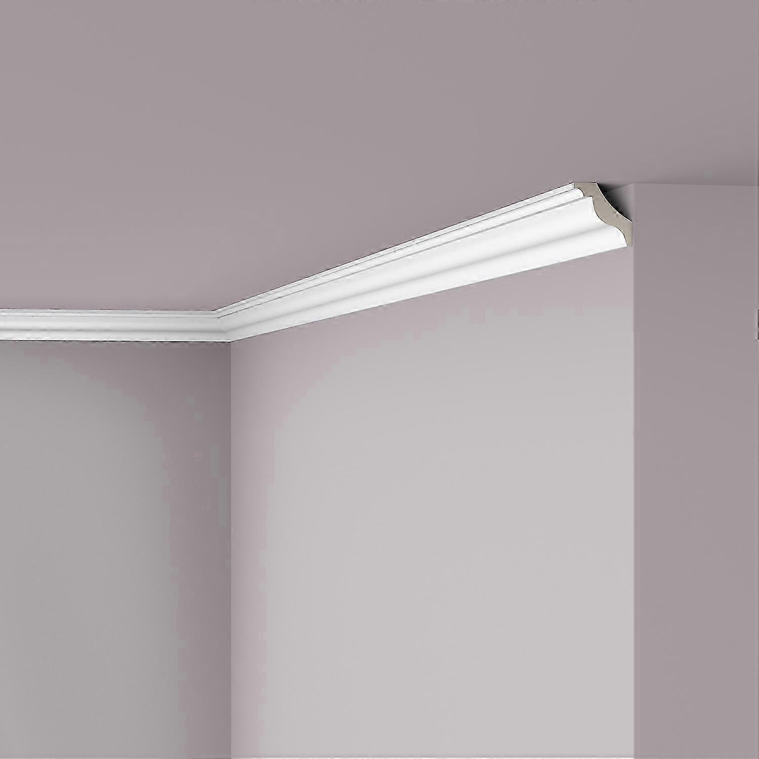 NMC 1 x Cornice moulding Z15 ARSTYL 200 cm x 3,9 cm x 3,9 cm white Rigid polyurethane foam pre-primed lightweight, sturdy, dimensionally stable