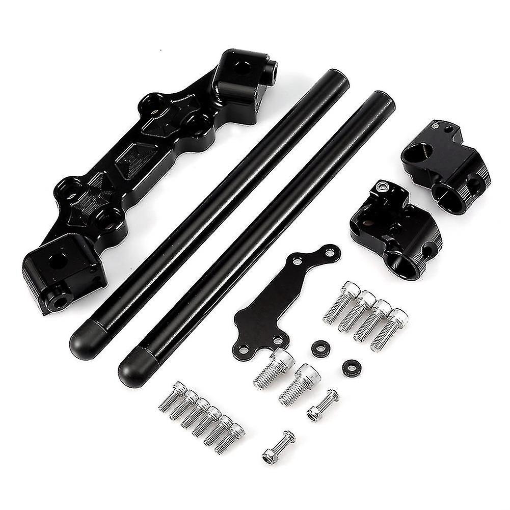 Clip-on adapter left/right separate plate & handlebar set for yamaha fz-09 / mt-09 2014-2017