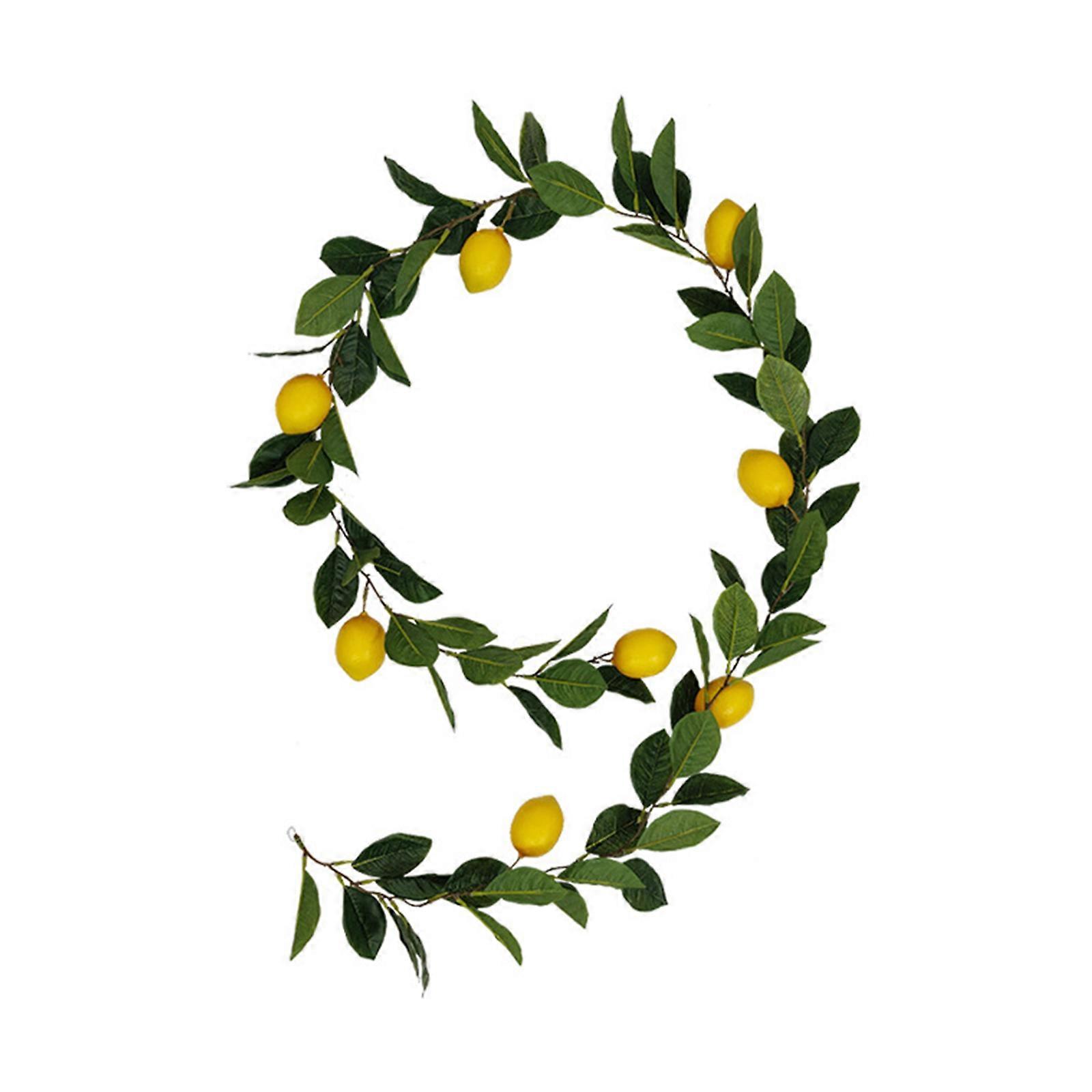 High Simulation Lemon Rattan 195cm Lifelike Silk Cloth for Wedding Backdrop Ceremony Reception