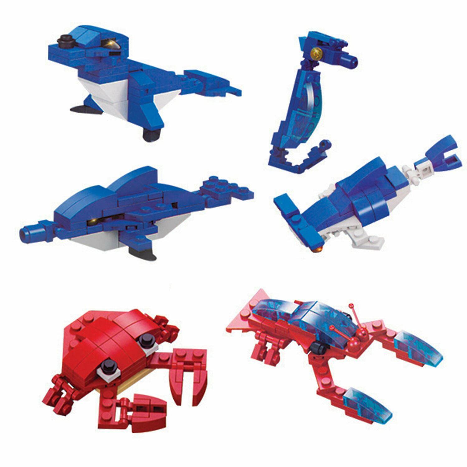 M.Y Sea Animals Building Bricks Toy Set, 6 Assorted Designs