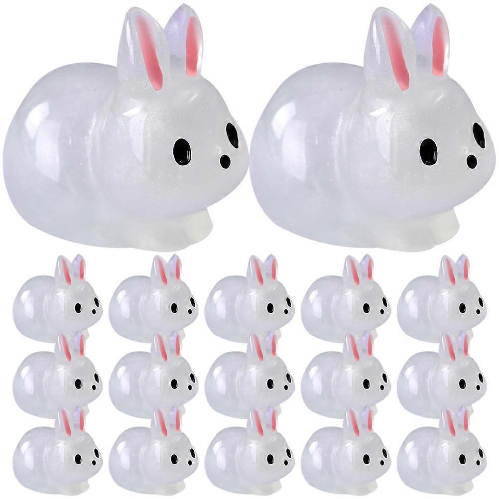 20pcs Glow in the Dark Bunny Figurines Glow in the Dark Rabbit Figurines Décorations Rabbit