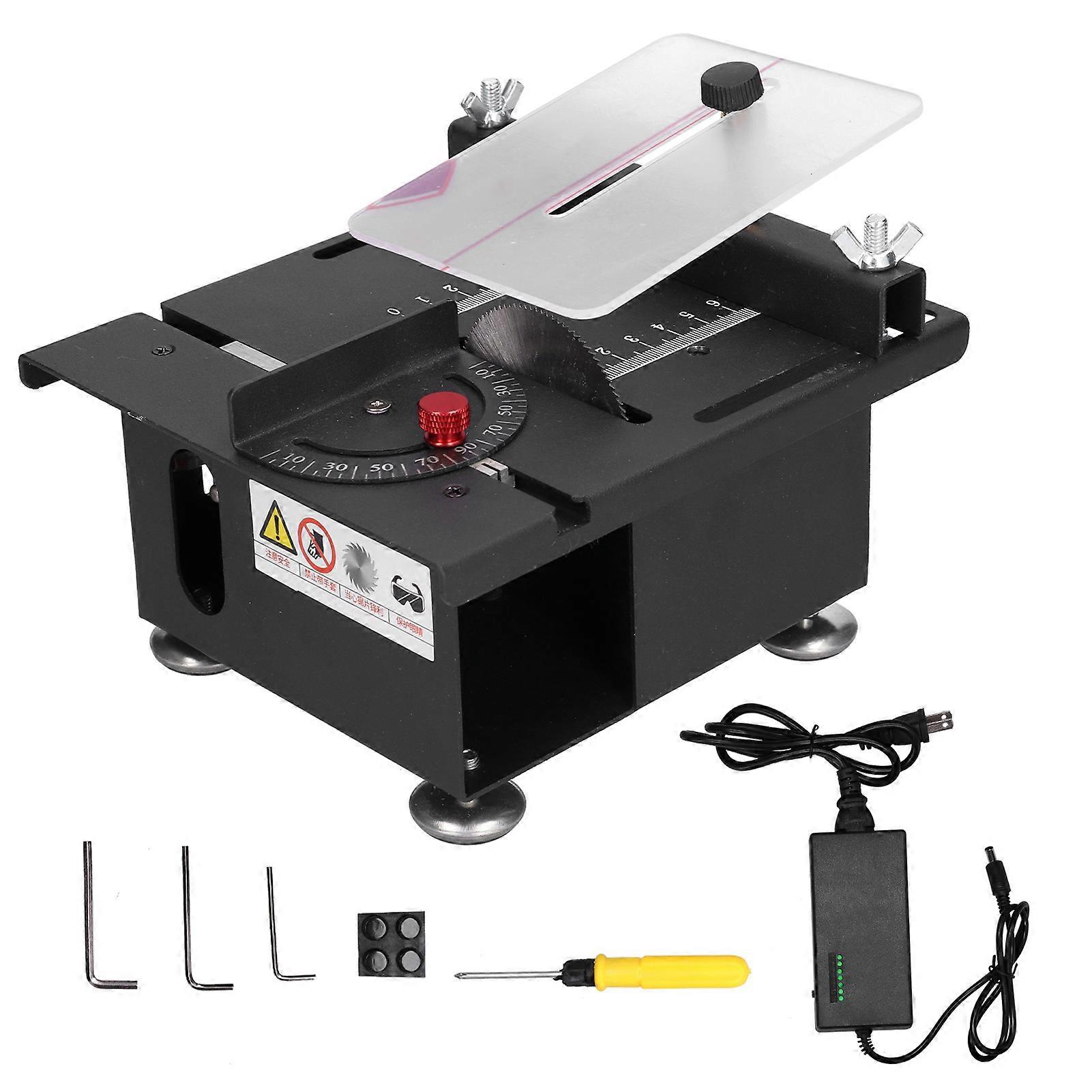 Table Saw Mini 100W Sliding Rail Adjustable Cutting Machine 110V?240V for WoodworkingUS Plug