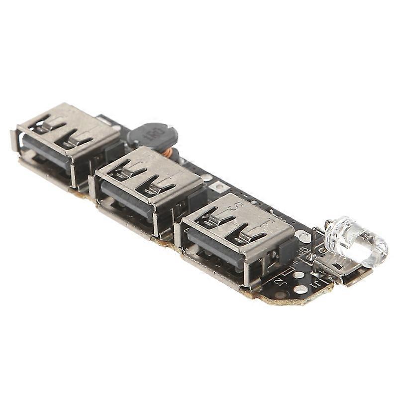 5V 2.1A 3 USB Power Bank Batterie Chargeur Module Circuit Imprimé Step Up Boost DIY