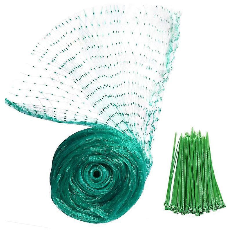 Garden Bird Netting, 13 x 26 Ft Reusable Nylon Garden Netting- Fruit Tree Netting Protect Plants and 50 Pcs