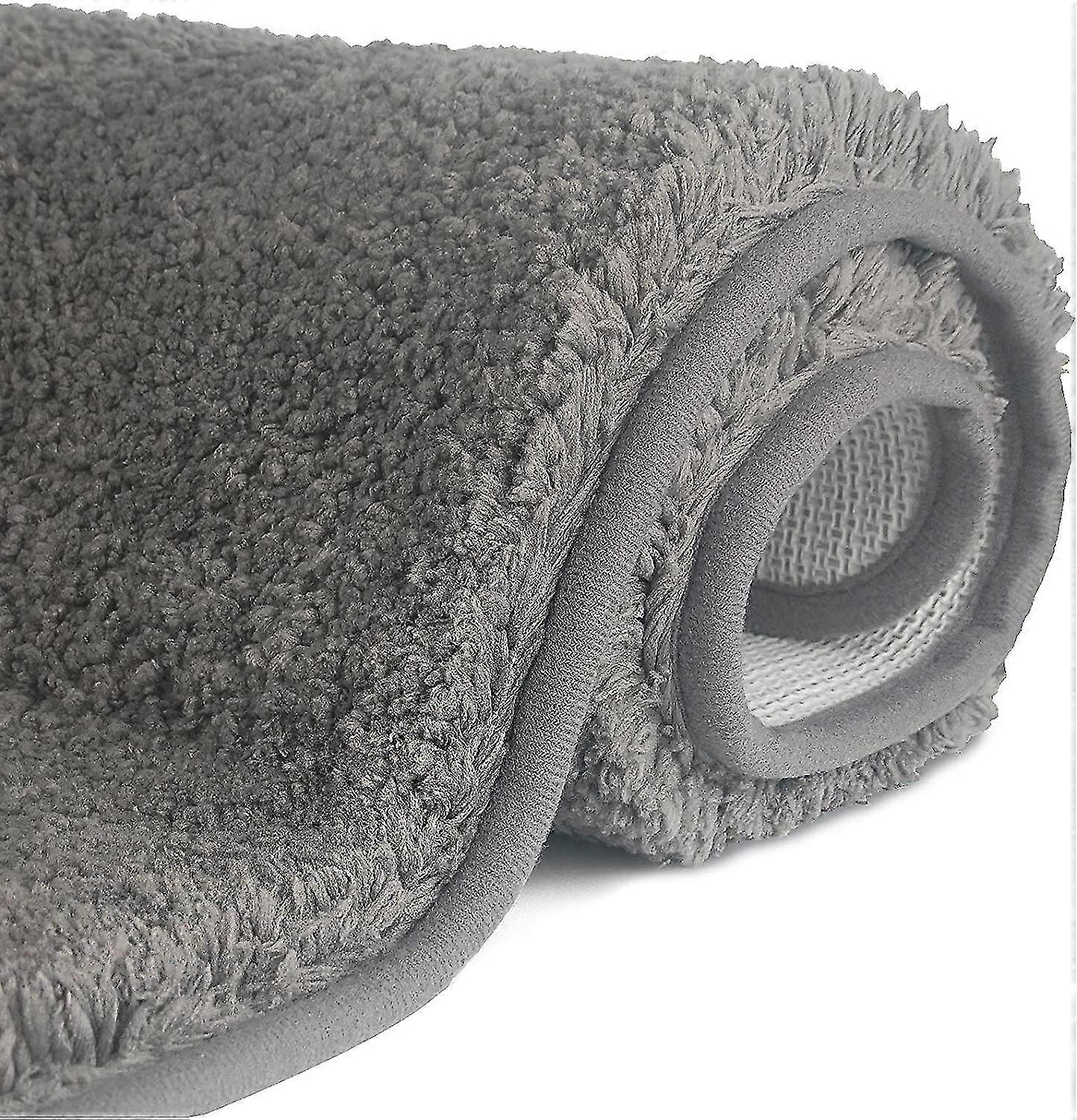 2024 Non-slip Microfiber Shag Bath Mat, Machine Washable Floor Mat With Soft Water-absorbent Microfiber
