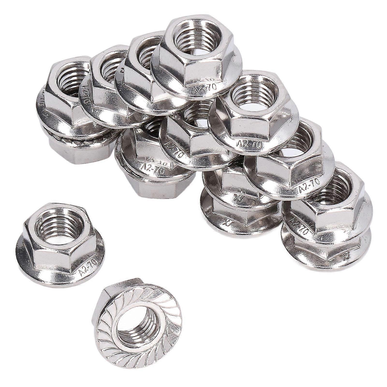 لمجموعة صواميل شفة 50 قطعة - 304 مجموعة مثبتات من الفولاذ المقاوم للصدأ لتثبيت وصيانة M10 ، متينة وموثوقة