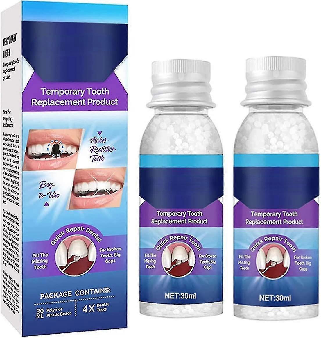入れ歯の歯の修復顆粒、一時的な歯の修理キット、DIY成形可能、一時的な歯の修復ビーズ