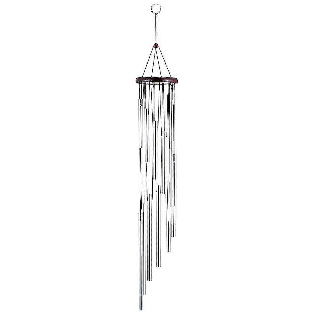 Wind Chimes Large Deep 18 Tubes Wind Chimes Wind Bells Handmade Ornament Garden Outdoor Hanging Sliver