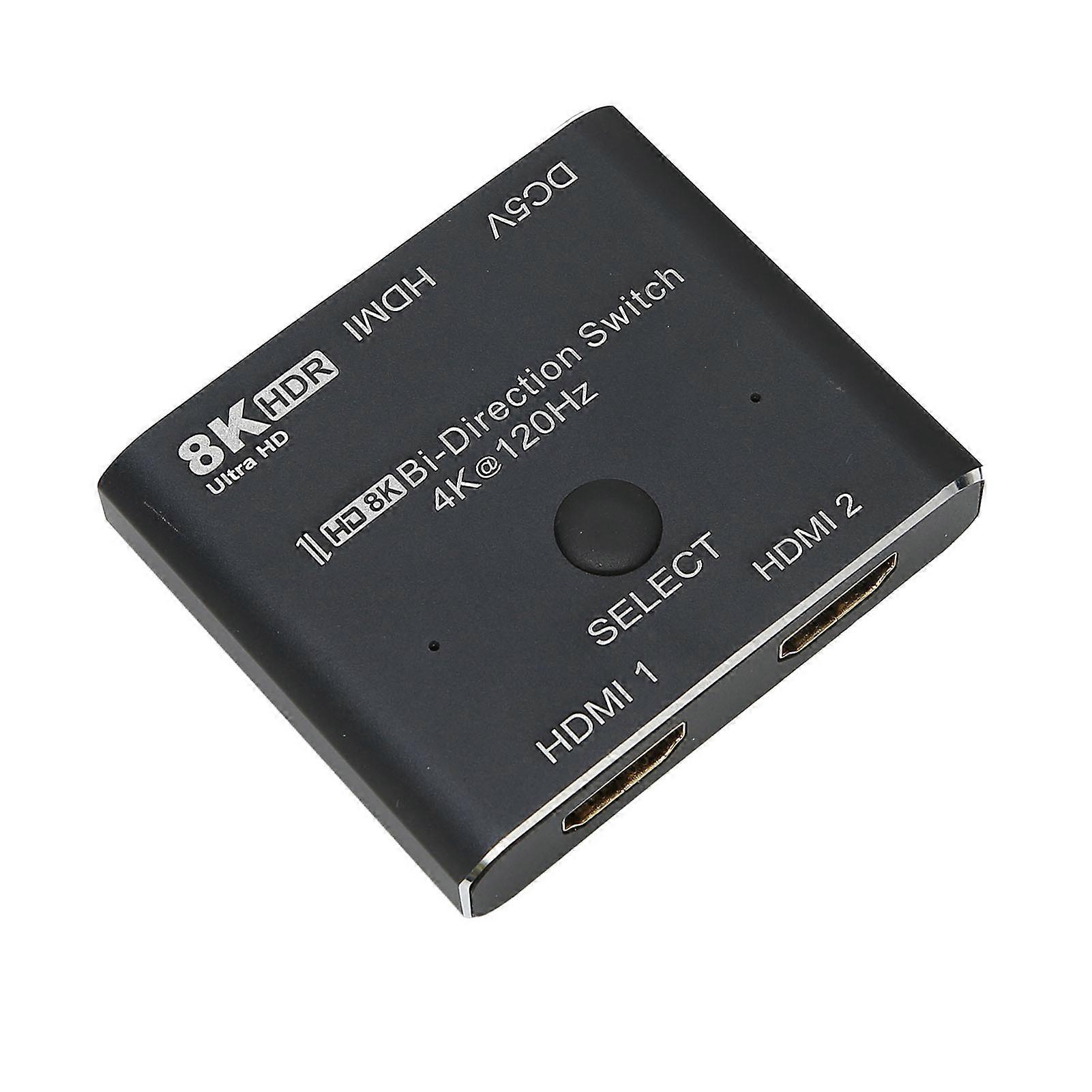 E0101 HD Multimedia Interface Bi Direction Switch 8K At 60Hz 2 in 1 Out/1 in 2 Out 3D Bi Direction Switch for PS5