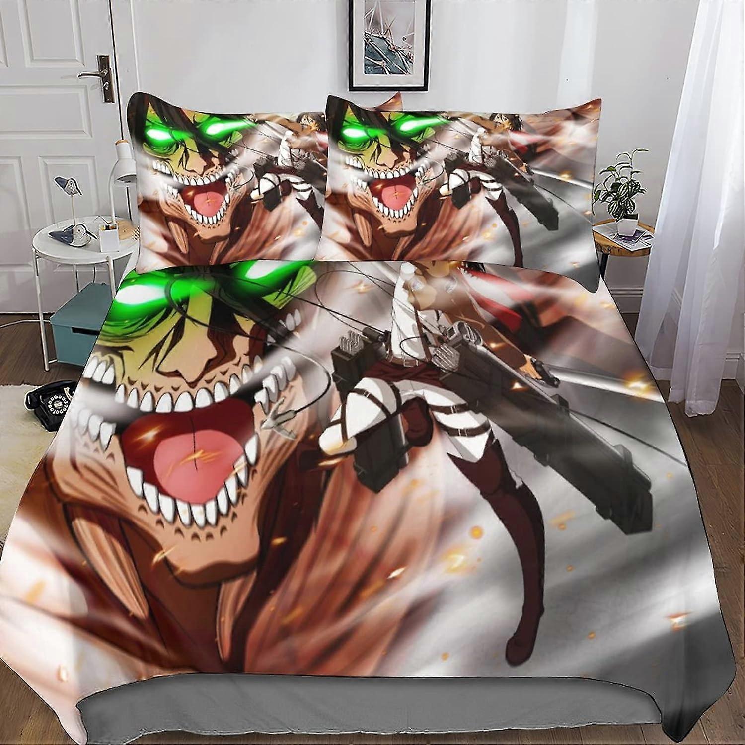 Vuodevaatteet pussilakana 3D mikrokuitu aikuiset miehet Teini lapset Pojat pussilakana ja tyynyliinat vetoketjusulkimella 3 kpl Double