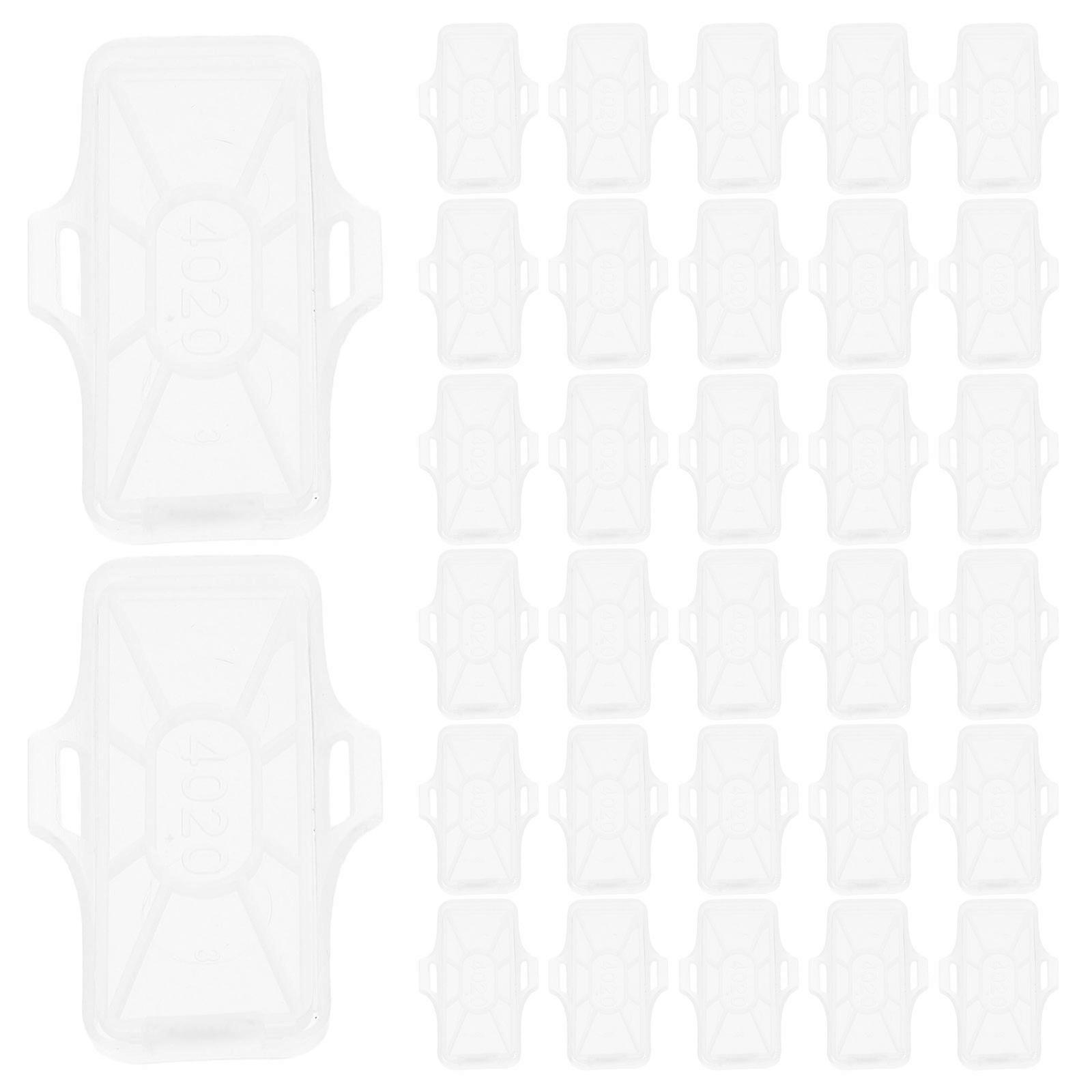 100pcs Label Holder Cases Plastic Identification Case Cable Name Label Boxes