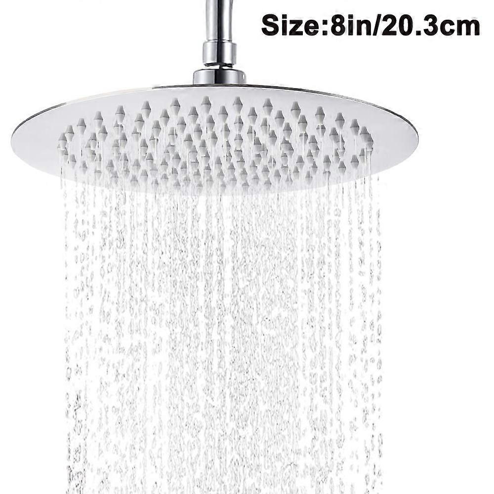 Rain Shower Round / Square Built-in Shower Head Stainless Steel Shower Head Polished Mirror Effect Overhead Shower Rain Shower with Anti-lime Nozzles