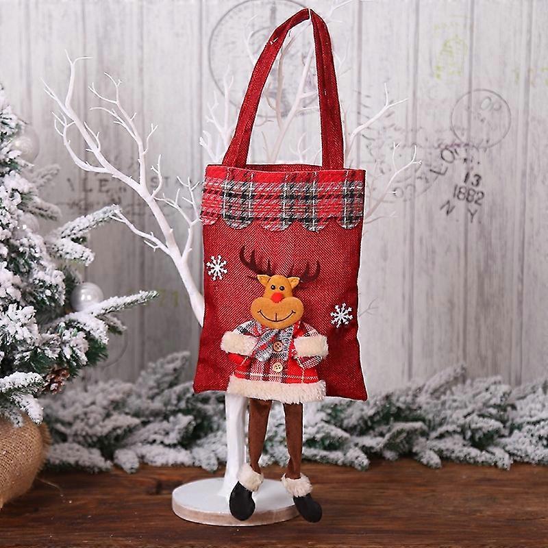 Santa Plaid Tote Bag