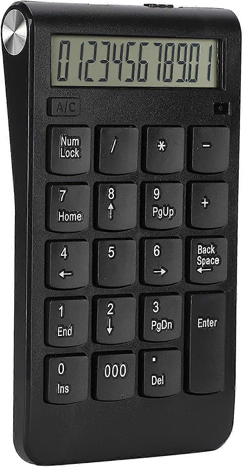 Wireless Keypad with Display, Plug and Play Charging USB1.1/2.0 2.4Ghz Wireless Keypad with Display and Calculator Function for Windows for Mac OS